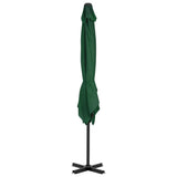 Vidaxl -schwimmendes Parasol mit Aluminiumpol 250x250 cm Grün