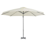 Vidaxl -schwimmendem Parasol mit Aluminiumpol 300 cm sandgemacht