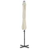 Vidaxl -schwimmendem Parasol mit Aluminiumpol 300 cm sandgemacht