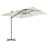 Vidaxl -schwimmender Parasol mit Stahlstangen 250 x 25 cm Sand -Gelened