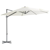 Vidaxl -schwimmendem Parasol mit Stahlpol 300 cm sandgeläutet