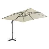 Vidaxx schwimmender Sonnenschirm mit Aluminiumstange 300x300 cm sandfarben