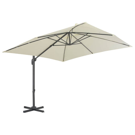 Vidaxx schwimmender Sonnenschirm mit Aluminiumstange 300x300 cm sandfarben