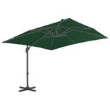 Vidaxl -schwimmendes Parasol mit Aluminiumpol 400x300 cm Grün