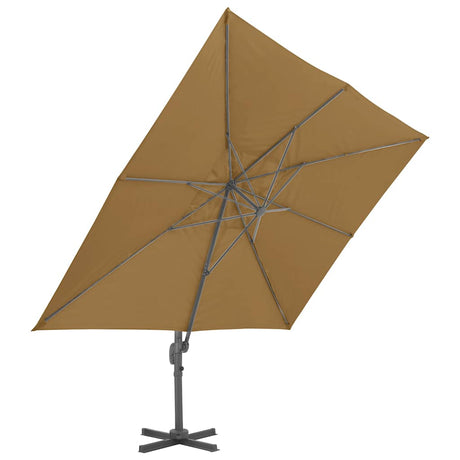 Vidaxx schwimmender Sonnenschirm mit Aluminiumstange 400x300 cm taupe