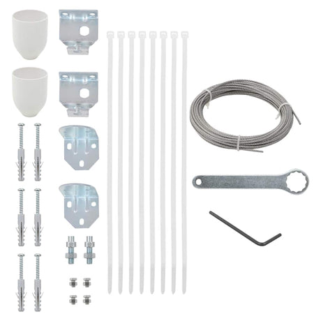 Vidaxl Balcony Bildschirmzubehör Set 29-piefe