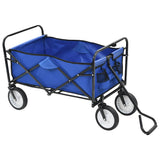VidaXL faltbarer Bollerwagen aus Stahl blau