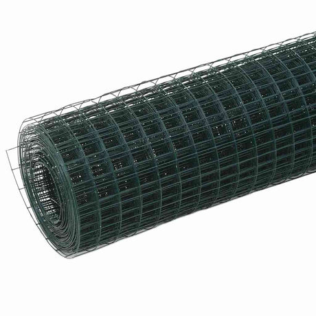 Vidaxl -Hühnerdraht 10x0,5 m Stahl mit PVC -Beschichtung grün