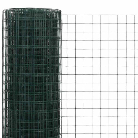 Vidaxl -Hühnerdraht 10x0,5 m Stahl mit PVC -Beschichtung grün