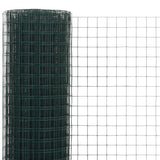Vidaxx Hühnerdraht 25x0,5 m Stahl mit PVC-Beschichtung grün