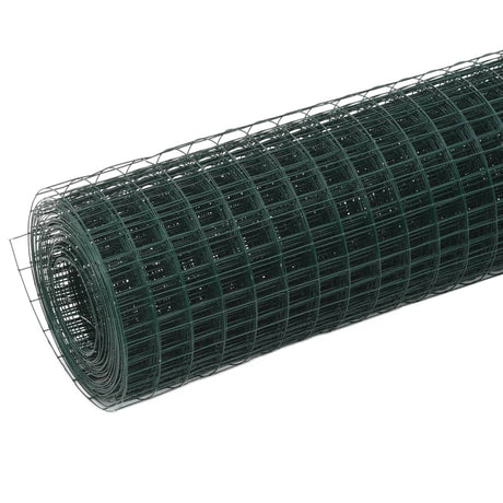 Vidaxl -Hühnerdraht 25x1,5 m Stahl mit PVC -Beschichtung grün