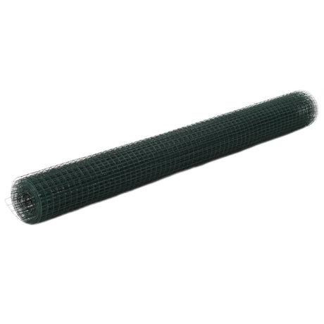 Vidaxl -Hühnerdraht 25x1,5 m Stahl mit PVC -Beschichtung grün