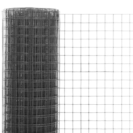 Vidaxl -Hühnerdraht 10x1 m Stahl mit PVC -Beschichtung grau