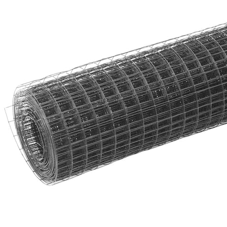 Vidaxl -Hühnerdraht 10x1 m Stahl mit PVC -Beschichtung grau