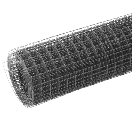 Vidaxx Hühnerdraht 25x0,5 m Stahl mit PVC-Beschichtung grau
