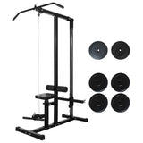 Vidaxl -Kraftturm mit Gewichtsscheiben 40 kg