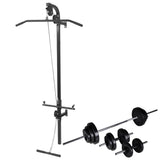 Vidaxl -Kraftturm für die Wand mit Hantel -Set 30,5 kg