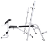 VIDAXL -Trainingsbank mit Gewichtsregal und Hantel 60,5 kg