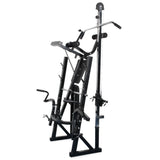 VIDAXL -Trainingsbank mit Gewichtsregal und Hantel 30,5 kg Set