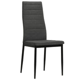 Vidaxl eetkamerstoelen 6 st stof donkergrijs