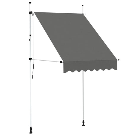 Vidaxl Luifel manuell ausziehbar 150 cm Anthrazit