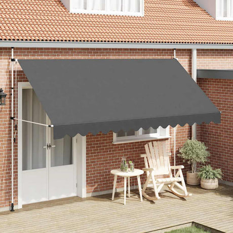 Vidaxl Luifel manuell ausziehbar 400 cm Anthrazit