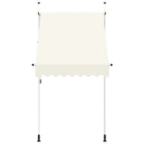 Vidaxl Luifel erstreckt sich manuell 150 cm Creme