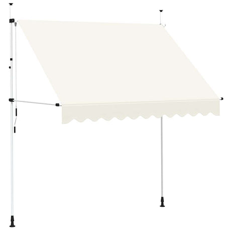Vidaxl Luifel erstreckt sich manuell 250 cm Creme