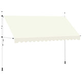 Vidaxl Luifel erstreckt sich manuell 400 cm Creme