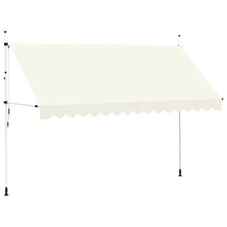 Vidaxl Luifel erstreckt sich manuell 400 cm Creme