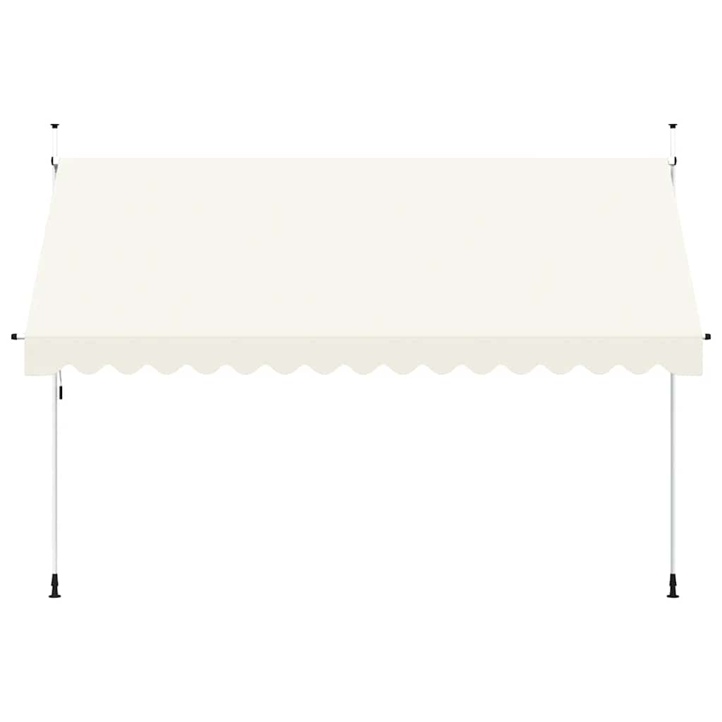 Vidaxl Luifel erstreckt sich manuell 400 cm Creme