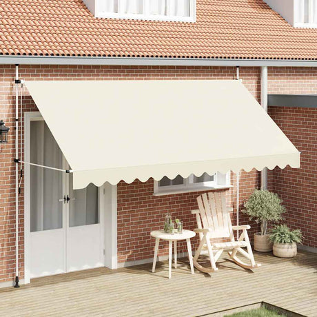 Vidaxl Luifel erstreckt sich manuell 400 cm Creme