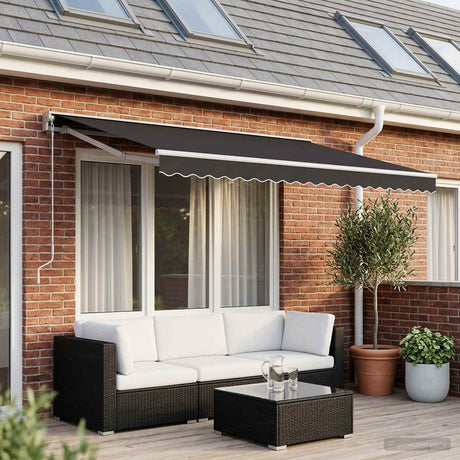 Vidaxl LaFeldoek 600x300 cm Leinwand Anthrazit