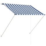 Vidaxx ausziehbare Markise 150x150 cm blau und weiß