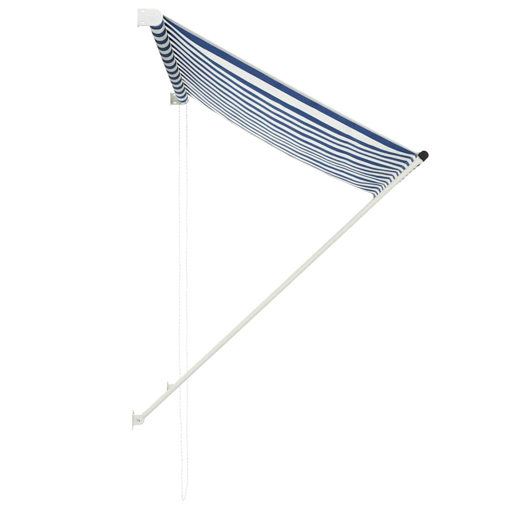 Vidaxx ausziehbare Markise 150x150 cm blau und weiß