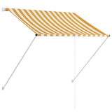 Vidaxl Luifel erstreckt sich 150 x 150 cm gelb und weiß