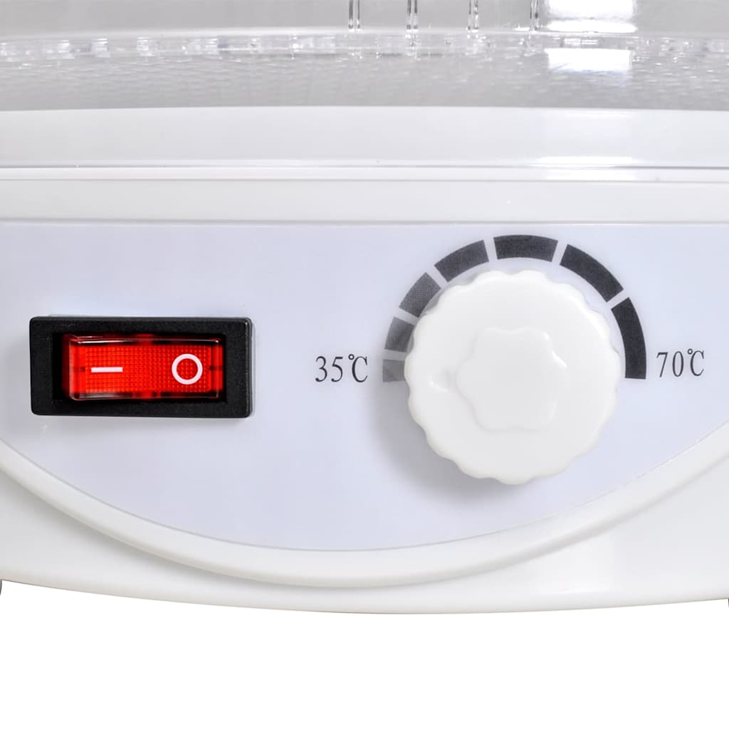 Vidaxl voedseldroger rond 250 w 6 lades