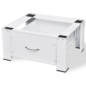 Vidaxl voetstuk voor wasmachine met lade wit