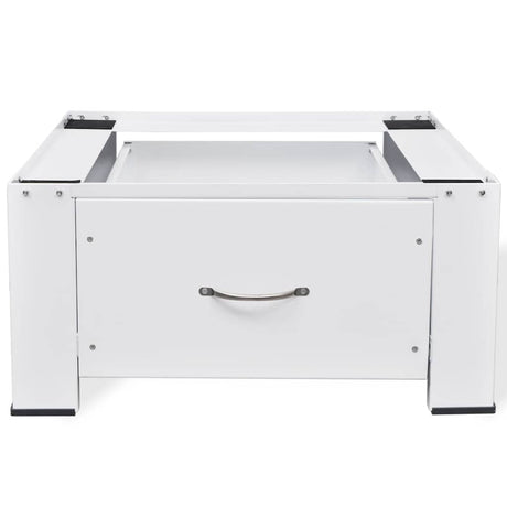 Vidaxl voetstuk voor wasmachine met lade wit