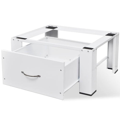 Vidaxl voetstuk voor wasmachine met lade wit