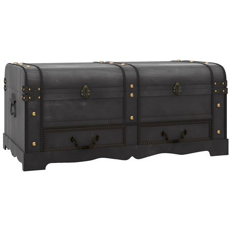 Vidaxl dekenkist 90x51x42 cm hout zwart