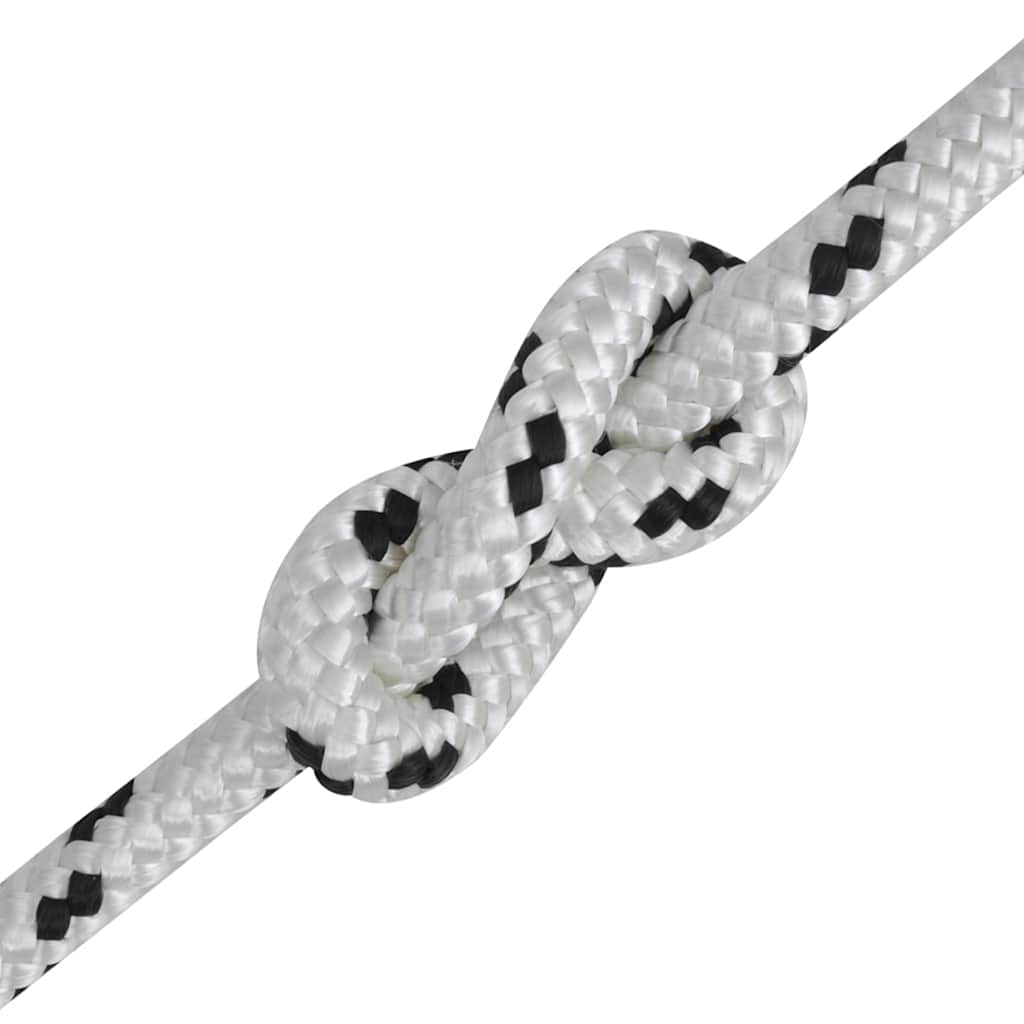 Vidaxl -Bootseil geflochten 6 mm 500 m Polyesterweiß