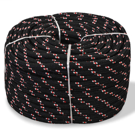 VIDAXL -Startseil 10 mm 250 m Polypropylenschwarz