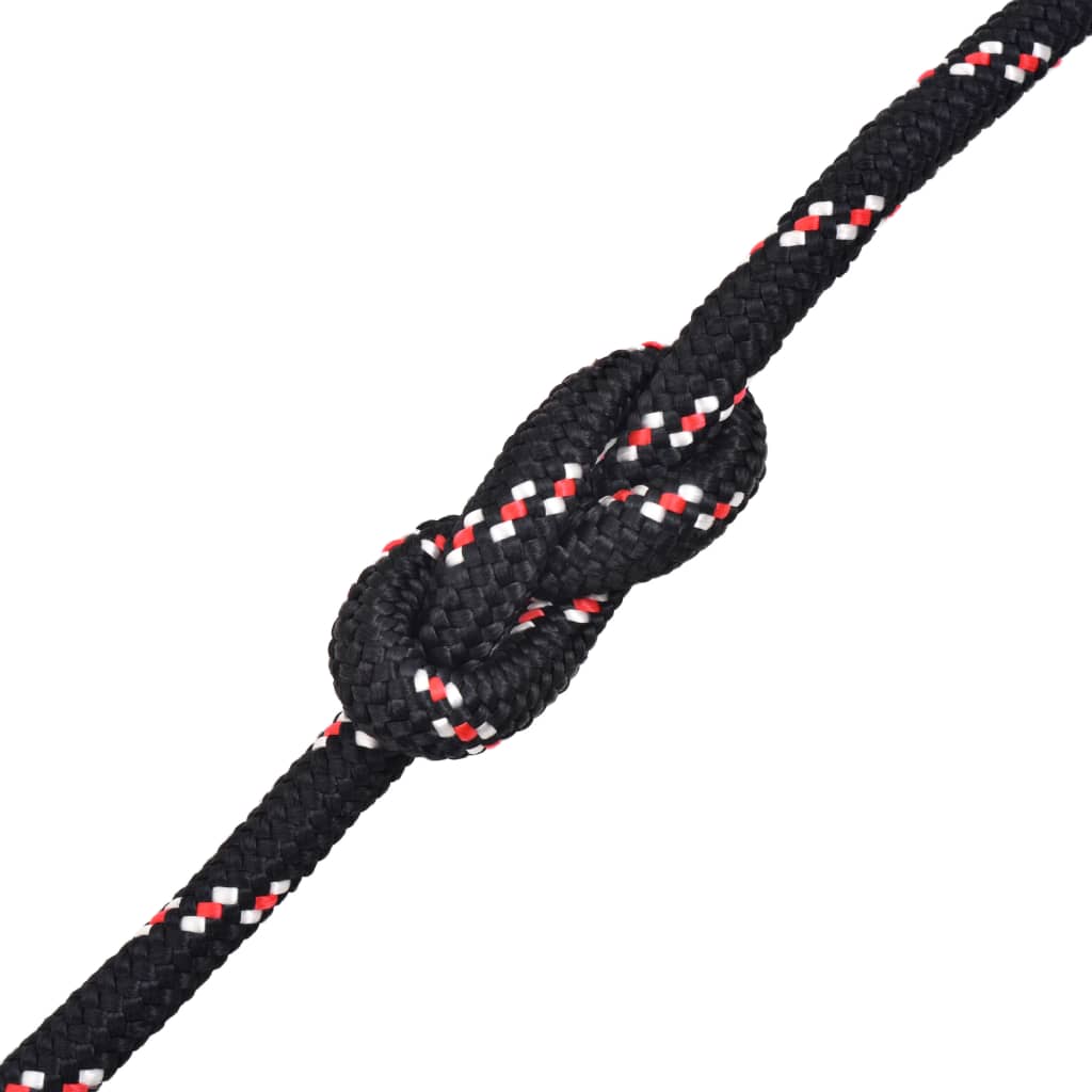 VIDAXL -Sturzseil 12 mm 250 m Polypropylenschwarz