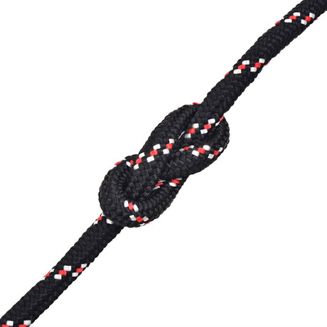 VidaXL Bootsseil 18 mm 50 m Polypropylen schwarz