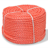 VidaXL Seil gedreht 10 mm 500 m Polypropylen Orange