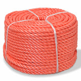 VidaXL Seil gedreht 16 mm 100 m Polypropylen Orange