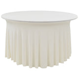 VIDAXL 2 ST -Tischabdeckungen Dehnen mit Rock 180x74 cm Creme