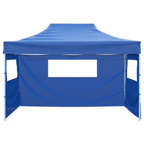 Vidaxl -Faltzelt mit 3 Wänden 3x4,5 m blau