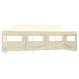 VIDAXL-Klappzelt Popup mit 5 Seitenwänden 3x9 m Creme
